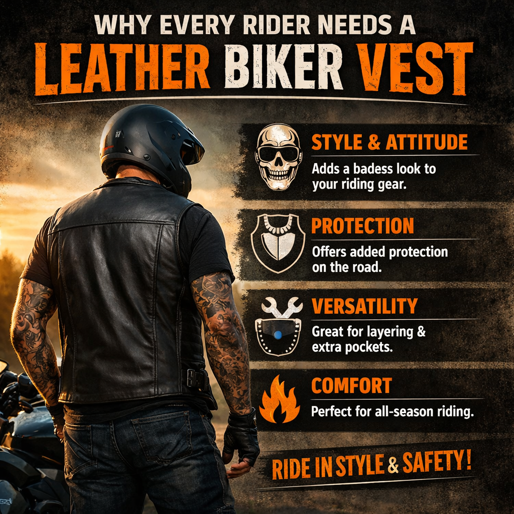Why Every Rider Needs a Leather Biker Vest (And How to Pick the Right One)